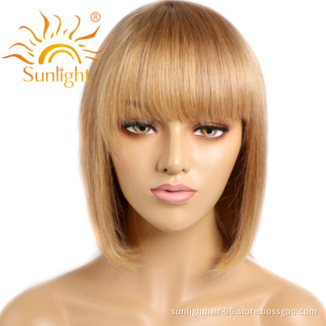 Pour francais Perruques Bob courtes cheveux bresilienne indiens non dentelle perruques naturel cheveux humain pour femme noir